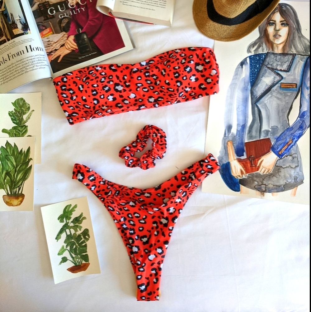 Animal Spring Print Two Piece Medium Padded Bikini